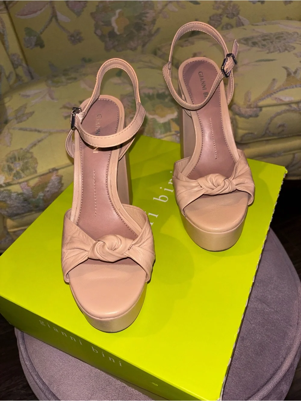 Gianni Bini Nude Platform Pumps